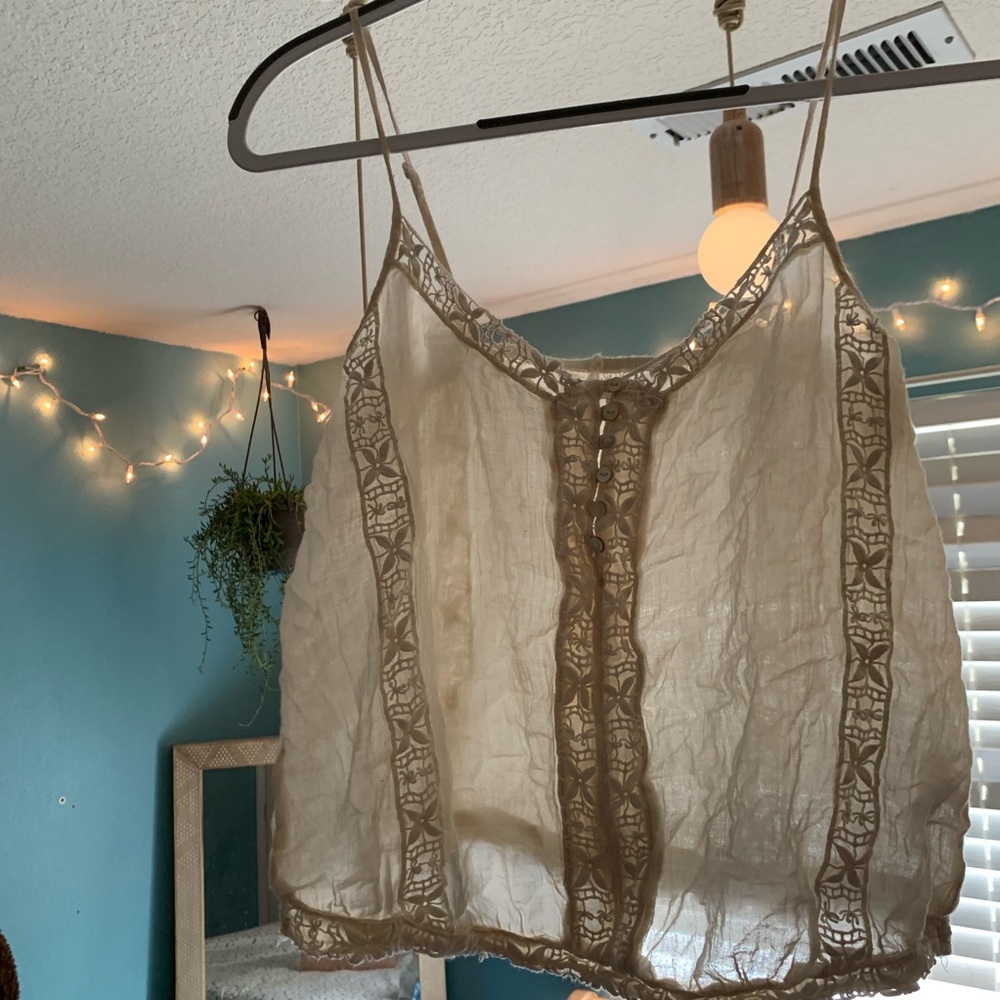 American Eagle Sheer Boho Tank